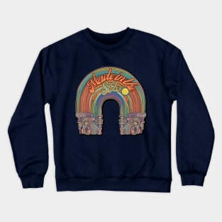 Made Made in the 80s Rainbow Vintage Design  - Earthy Colorful Nostalgia Crewneck Sweatshirt